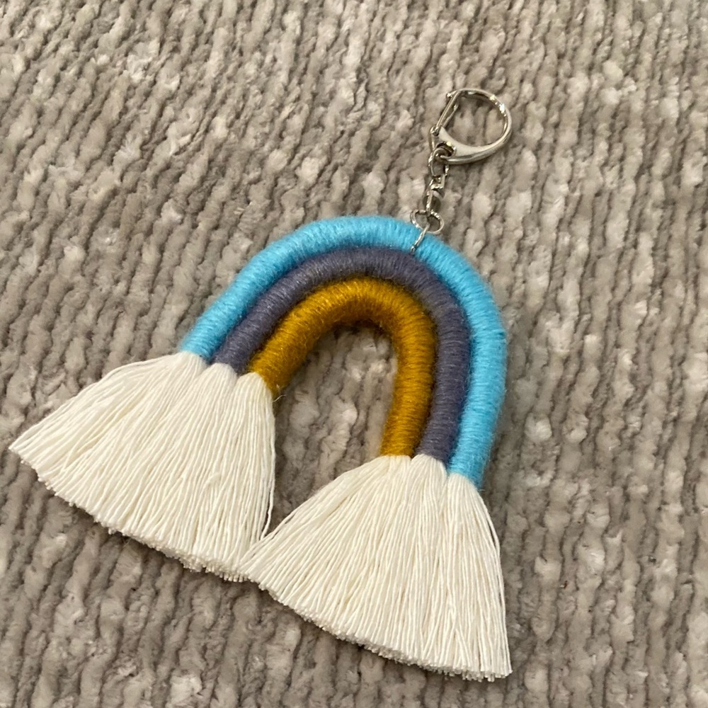 🔸NWT🔸 Boho Macrame Rainbow Keychain / Purse Charm/ Tassel